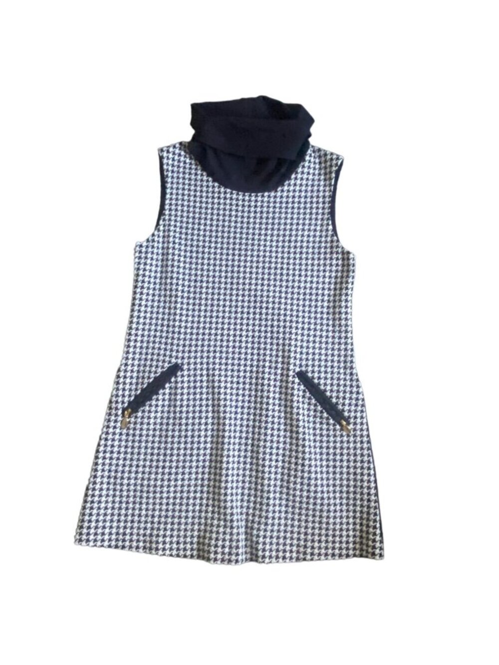 GUC Dismero Italian Houndstooth Sleeveless High Neck Dress-Medium